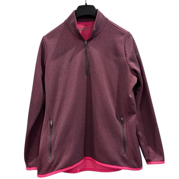 Nike Golf Therma-Fit Fleece 1/4 Zip Pullover Women’s L Maroon‎ Pink - Picture 1 of 5